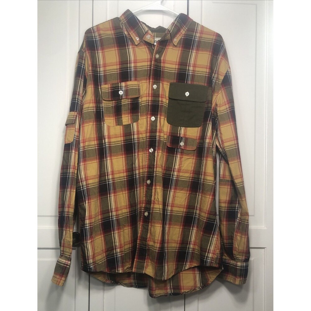 Ecko Unltd Shirt Mens XL Plaid Long Sleeve Button Cotton Y2K Four pocket